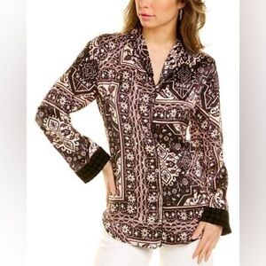 JOHNNY WAS‎ OPHELIA silk top size xl NWT